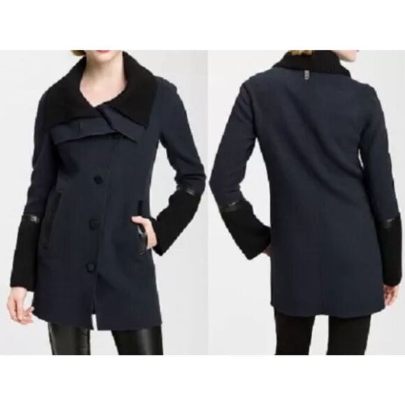 Mackage Jackets & Blazers - Mackage Wool Navy Blue/Black Jacket Coat fit sz M